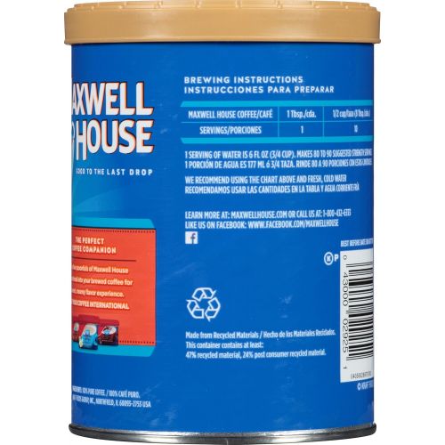  Maxwell House Breakfast Blend Light Roast Ground Coffee (11 oz Canisters, Pack of 3)