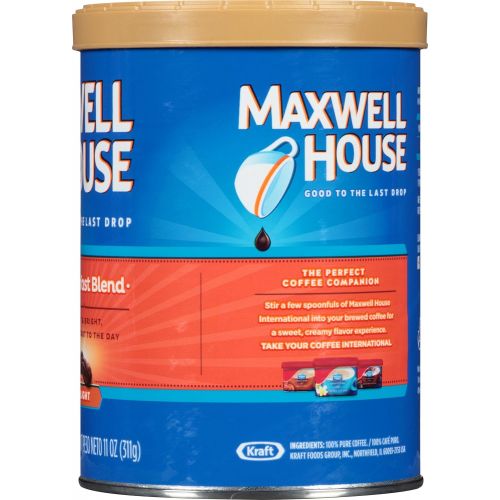  Maxwell House Breakfast Blend Light Roast Ground Coffee (11 oz Canisters, Pack of 3)