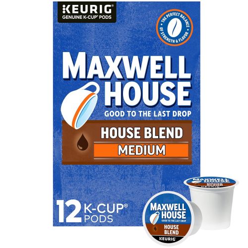  Maxwell House House Blend Medium Roast K-Cup Coffee Pods (12 Pods)