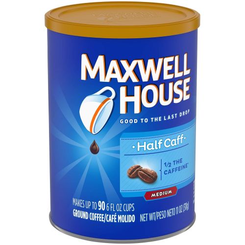  Maxwell House Half Caff Medium Roast Ground Coffee (11 oz Canisters, Pack of 3)