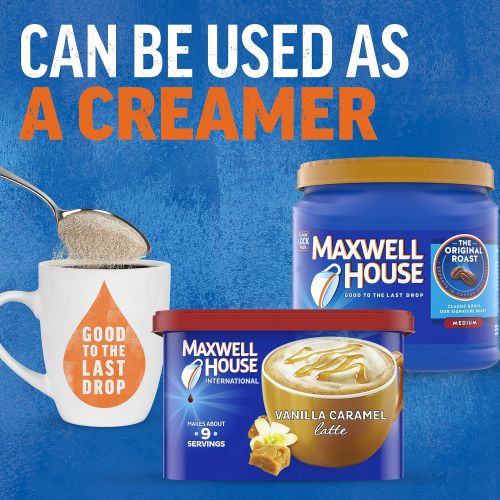  Maxwell House International Vanilla Caramel Latte Cafe Style Beverage Mix, Caffeinated, 8.7 oz Can (Pack of 4)
