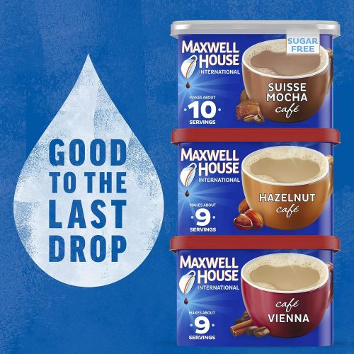  Maxwell House Suisse Mocha Cafe Sugar-Free Beverage Mix (4.1 oz Cans, Pack of 8)