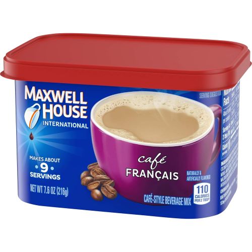  Maxwell House International Cafe Francais Style Instant Coffee (7.6 oz Canisters, Pack of 4)