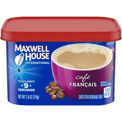  Maxwell House International Cafe Francais Style Instant Coffee (7.6 oz Canisters, Pack of 4)