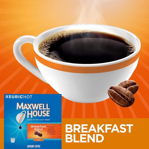  MAXWELL HOUSE Maxwell House Breakfast Blend Keurig K Cup Coffee Pods (72 Count, 4 Boxes of 18)