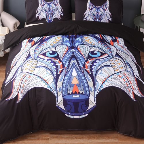  MAXYOYO 3-Piece Mandala Brown Horse Printed Duvet Cover Set King Size Included 1 Duvet Cover with 2 Pillow Shams, Bohemian Bedding Set Boho Comforter Set(Without Comforter)