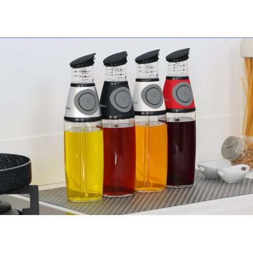  MAXZONE Olive Oil Dispenser Bottle -9 Oz Oil Bottle Glass with NoOil Pourer Dispensing Bottles for Kitchen - Olive Oil Glass Dispenser to Measure Cooking Vegetable Oil and Vinegar(