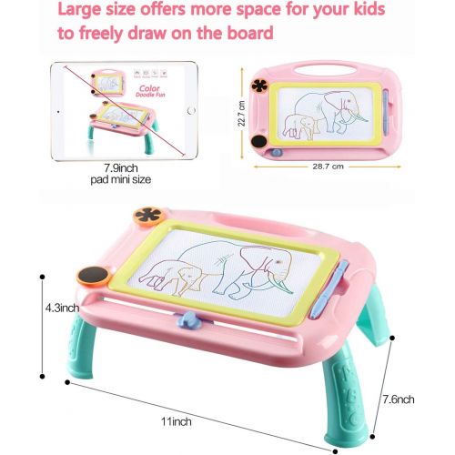  [아마존베스트]MAXZONE Kids Toys for 1-7 Years Old Boys, Toddler Magnetic Drawing Doodle Board Writing Painting for Age 2 3 4 5 6 Boys Birthday Gift (Pink)