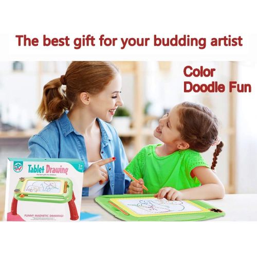  [아마존베스트]MAXZONE Kids Toys for 1-7 Years Old Boys, Toddler Magnetic Drawing Doodle Board Writing Painting for Age 2 3 4 5 6 Boys Birthday Gift Green