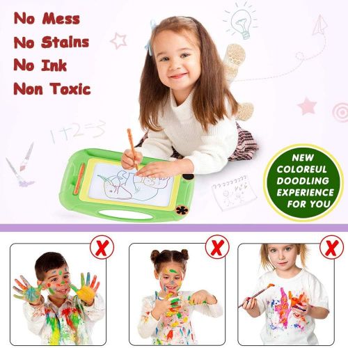  [아마존베스트]MAXZONE Kids Toys for 1-7 Years Old Boys, Toddler Magnetic Drawing Doodle Board Writing Painting for Age 2 3 4 5 6 Boys Birthday Gift Green