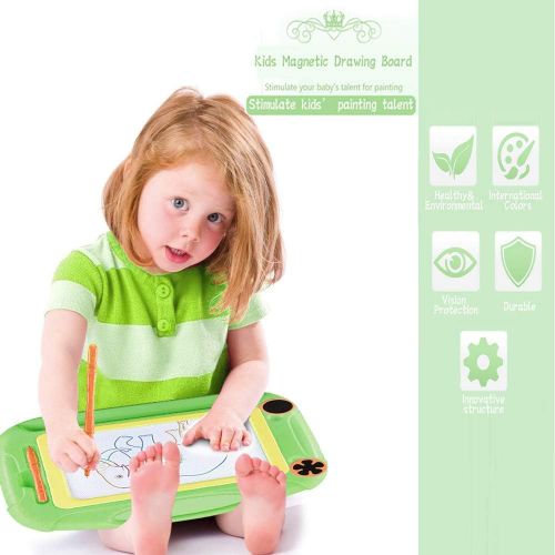  [아마존베스트]MAXZONE Kids Toys for 1-7 Years Old Boys, Toddler Magnetic Drawing Doodle Board Writing Painting for Age 2 3 4 5 6 Boys Birthday Gift Green