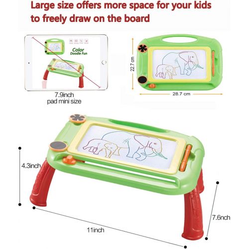  [아마존베스트]MAXZONE Kids Toys for 1-7 Years Old Boys, Toddler Magnetic Drawing Doodle Board Writing Painting for Age 2 3 4 5 6 Boys Birthday Gift Green