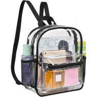 MAY TREE Clear Backpack Stadium Approved, Mini Clear Backpack, Heavy Duty Waterproof Transparent PVC Backpack