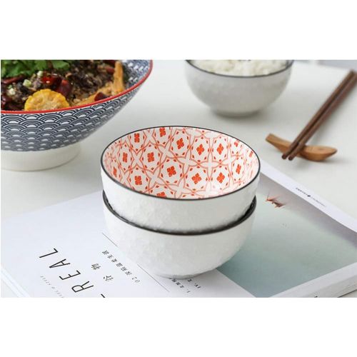  [아마존베스트]Maypink Porcelain Cereal Bowls Set Ceramic Bowls Set of 8-4.5 inches Vibrant Colors Soup Bowls Cute Oatmeal Bowls for Pasta Small Salad Stews Rice Microwave and Dishwasher Safe (8,