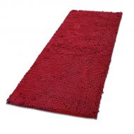 MAYSHINE Bath Mat Dog Bed Door mat (59x31) Runner for Front Inside Floor Dirty Trapper Doormats, Quick Drying, Washable, Prevent Mud Dirt - Red
