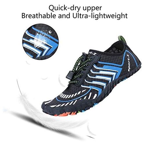  MAYZERO Water Shoes Men Women Swim Surf Shoes Beach Pool Shoes Wide Toe Hiking Aqua Shoes Winter House Slippers