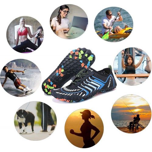  MAYZERO Water Shoes Men Women Swim Surf Shoes Beach Pool Shoes Wide Toe Hiking Aqua Shoes Winter House Slippers