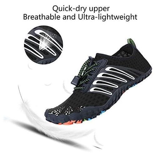  MAYZERO Water Shoes Swim Surf Shoes Beach Pool Shoes Wide Toe Hiking Water Sneakers Quick Dry Aqua Shoes for Men and Women