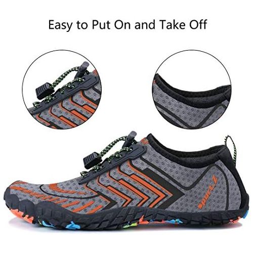  MAYZERO Water Shoes Swim Surf Shoes Beach Pool Shoes Wide Toe Hiking Water Sneakers Quick Dry Aqua Shoes for Men and Women