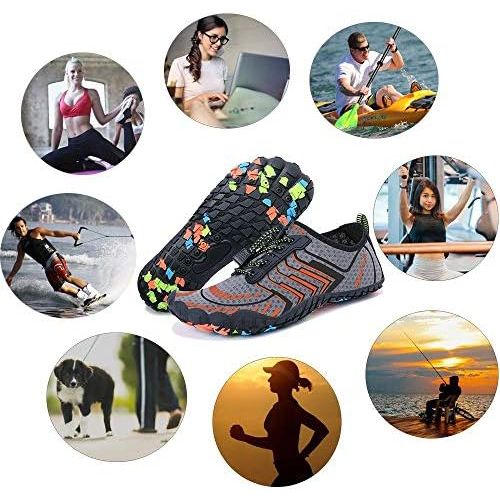  MAYZERO Water Shoes Swim Surf Shoes Beach Pool Shoes Wide Toe Hiking Water Sneakers Quick Dry Aqua Shoes for Men and Women