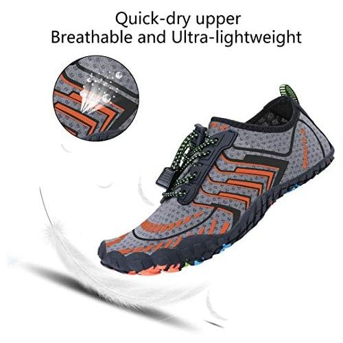  MAYZERO Water Shoes Swim Surf Shoes Beach Pool Shoes Wide Toe Hiking Water Sneakers Quick Dry Aqua Shoes for Men and Women