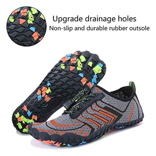  MAYZERO Water Shoes Swim Surf Shoes Beach Pool Shoes Wide Toe Hiking Water Sneakers Quick Dry Aqua Shoes for Men and Women