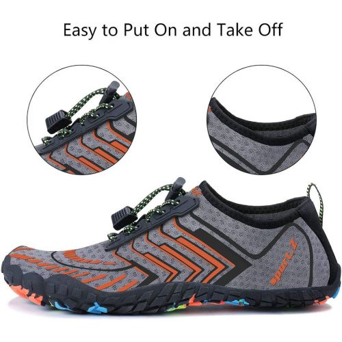  MAYZERO Water Shoes Swim Surf Shoes Beach Pool Shoes Wide Toe Hiking Water Sneakers Quick Dry Aqua Shoes for Men and Women