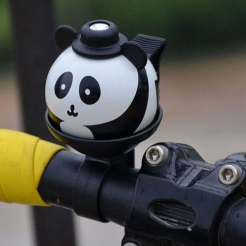  MAYiT Kids Bike Bell, Cartoon Panda Cycling Bell with 360° Rotatable Girls Boys Bicycle Aluminium Alloy Accessories, Loud Crisp Sound Bicycle Handlebar Ring