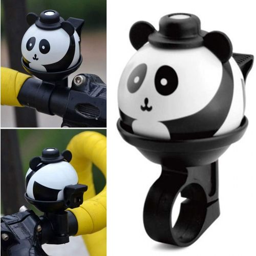  MAYiT Kids Bike Bell, Cartoon Panda Cycling Bell with 360° Rotatable Girls Boys Bicycle Aluminium Alloy Accessories, Loud Crisp Sound Bicycle Handlebar Ring