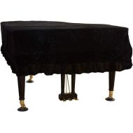 [아마존베스트]MAYiT Grand Piano Cover, Pleuche Dustproof Piano Cover Washable with Velvet Soft Bordered Triangle Decorated Protective Cover Cloth