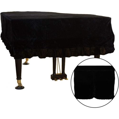  [아마존베스트]MAYiT Grand Piano Cover, Pleuche Dustproof Piano Cover Washable with Velvet Soft Bordered Triangle Decorated Protective Cover Cloth