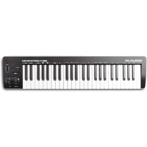  M-Audio Keystation 49 MK3 | Compact Semi Weighted 49 Key MIDI Keyboard Controller with Assignable Controls, Pitch / Modulation Wheels and Software Production Suite included USB Pow