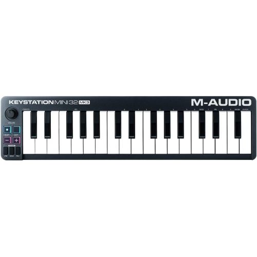  M Audio Keystation Mini 32 MK3 | Ultra Portable Mini USB MIDI Keyboard Controller With ProTools First | M Audio Edition and Xpand 2 by AIR Music Tech