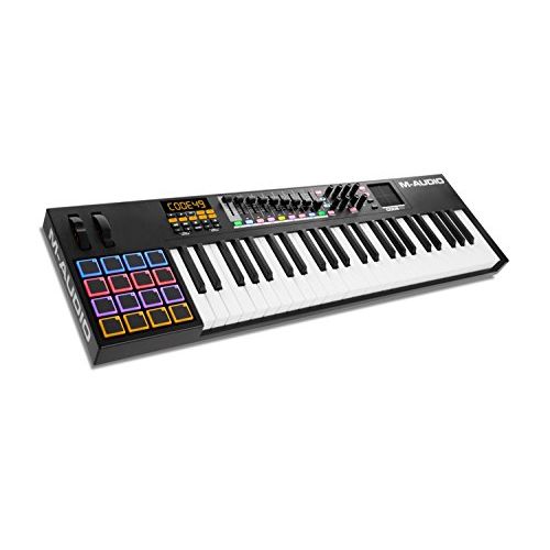  [무료배송]M-Audio Code 49 (Black) | USB MIDI Controller With 49-Key Velocity Sensitive Keybed, X/Y Pad, 16 Velocity Sensitive Trigger Pads & A Full-Consignment of Production/Performance Read