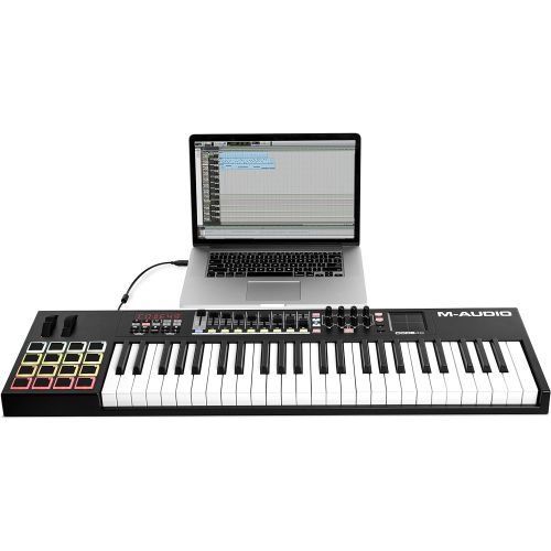  [무료배송]M-Audio Code 49 (Black) | USB MIDI Controller With 49-Key Velocity Sensitive Keybed, X/Y Pad, 16 Velocity Sensitive Trigger Pads & A Full-Consignment of Production/Performance Read