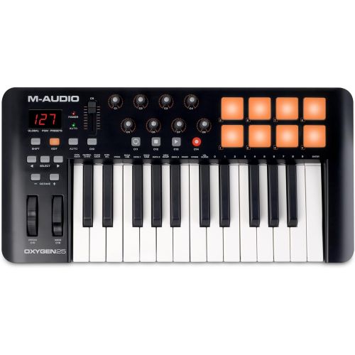  [아마존베스트]M-Audio Oxygen 25 IV | USB Keyboard and Pad MIDI Controller Featuring Pad/Velocity - Sensitive Keys