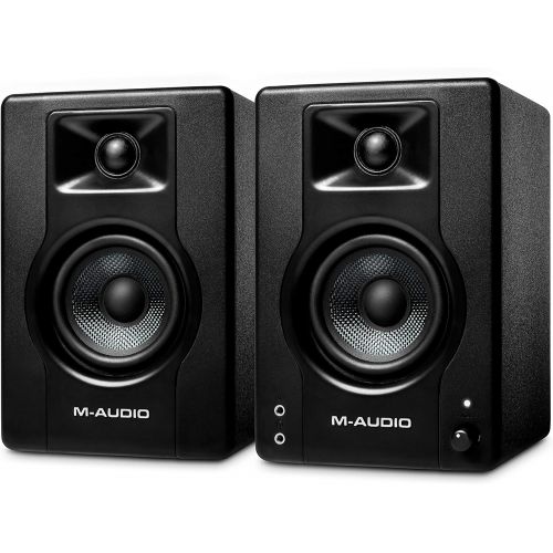  [아마존베스트]M-Audio BX3-120-Watt Powered Desktop Computer Speakers/Studio Monitors for Gaming, Music Production, Live Streaming and Podcasting (BX3 Pair)