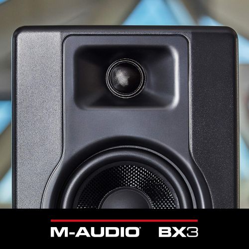  [아마존베스트]M-Audio BX3-120-Watt Powered Desktop Computer Speakers/Studio Monitors for Gaming, Music Production, Live Streaming and Podcasting (BX3 Pair)