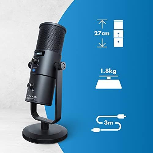  [아마존베스트]M-Audio Uber Mic - Professional USB Microphone with changeable directional pattern for YouTube, Podcast, Gaming and Music Production