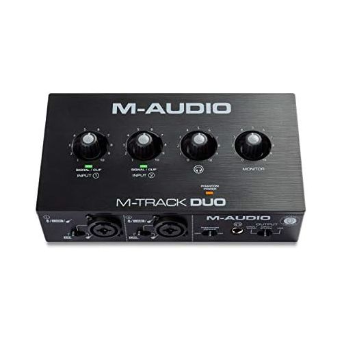  [아마존베스트]M-Audio M-Track - USB audio interface for recording, streaming and podcasting, with dual XLR, line & DI inputs, software package included.