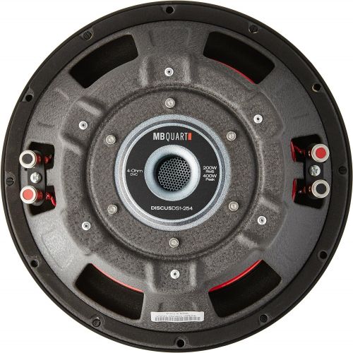  [아마존베스트]MB Quart DS1-254 Discus Series, 400W, 10 Shallow Subwoofer, Subwoofers, Bass Boost, Stereo, Speaker, Truck, Car, Boat