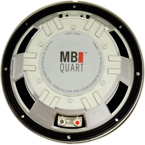  MB QUART NW1-254 Nautic Series Marine-Certified 10 600-Watt Shallow Subwoofer (No Illumination)