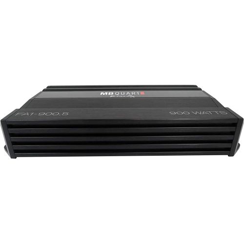  MB Quart FA1-900.5 5 Channel Car Audio Amplifier (Black) - Class SQ Amp, 900-Watt, Variable Electronic Crossover, LED System Protection, Heavy Duty Connections, Bass Remote Include