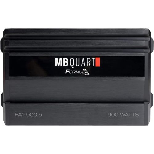  MB Quart FA1-900.5 5 Channel Car Audio Amplifier (Black) - Class SQ Amp, 900-Watt, Variable Electronic Crossover, LED System Protection, Heavy Duty Connections, Bass Remote Include