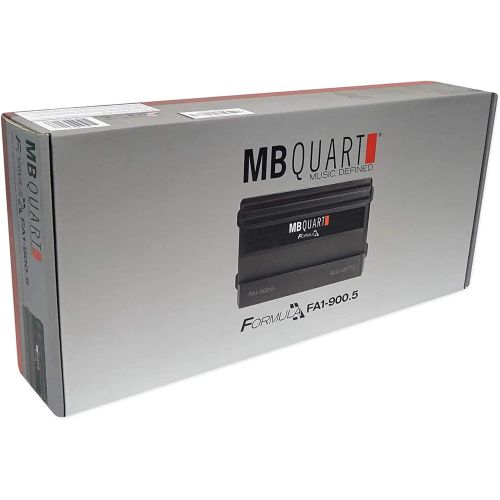  MB Quart FA1-900.5 5 Channel Car Audio Amplifier (Black) - Class SQ Amp, 900-Watt, Variable Electronic Crossover, LED System Protection, Heavy Duty Connections, Bass Remote Include