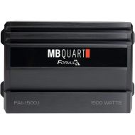 MB Quart FA1-1500.1 Mono Channel Car Audio Amplifier (Black) - Class SQ Amp, 1500-Watt, 1 Ohm Stable, Variable Electronic Crossover, LED System Protection, Heavy Duty Connections,