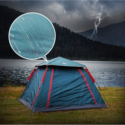  MBEN Camping-Zelt, automatische Pop-up-Camping-Zelt-Person, doppellagige tragbare Wasserdichte Kuppelzelt-Camping, 240 * 240 * 154cm Outdoor, Garten, Angeln, Picknick