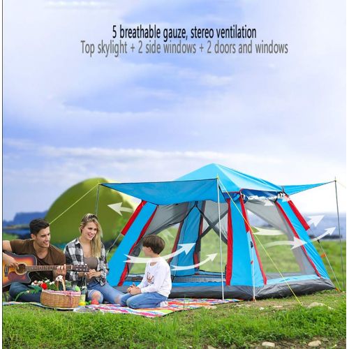  MBEN Camping-Zelt, automatische Pop-up-Camping-Zelt-Person, doppellagige tragbare Wasserdichte Kuppelzelt-Camping, 240 * 240 * 154cm Outdoor, Garten, Angeln, Picknick