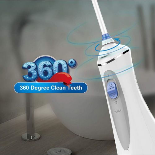  MBEN Water Flosser, Portable Professional Cordless Dental Oral irrigator, Dental Floss 240ml 4 Replacement...