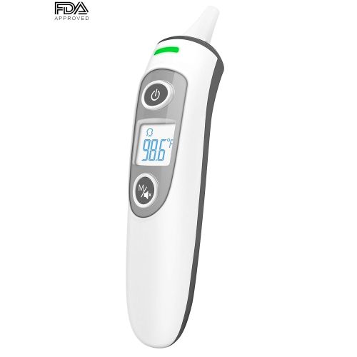  MBEN Ear and Forehead Thermometer, Digital Infrared Thermometer for Baby, Adult and Home Care, Instant Reading and Improved Accuracy Heat Alarm, Fast Reading